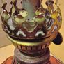 Vintage Amber Glass / Oil Kerosene Lamp Image 3
