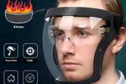 Full-Face Transparent Protection Mask with Adjustable Buckle - Reusable and Heat-Resistant Facial Shield for Safety in Work, Out