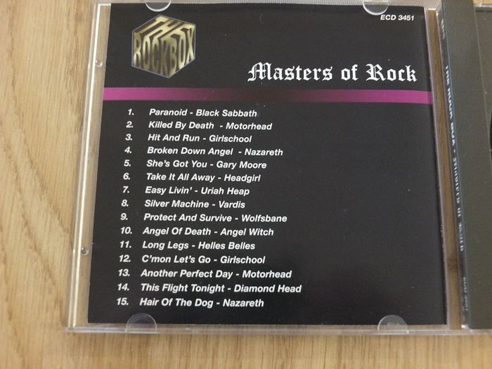 masters of rock volume one cd black sabbath