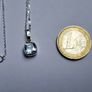 Silver Pendant with square cushion shaped natural Topaz Stone Image 3
