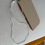 Modern Wooden Headboard with Wireless Charging Shelf Image 5
