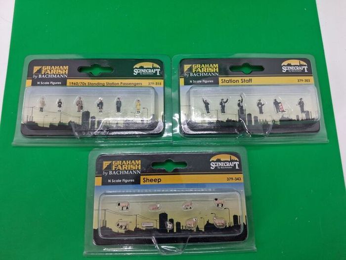 Postage - 3 x Graham Farish by Bachmann - N Gauge Figures -