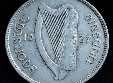 Ireland - 1937 - Florin - Salmon - Silver - KM.7 - [2752]