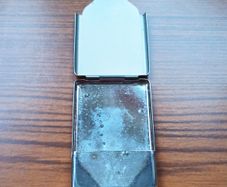 Vintage silver plated matchbook case for carrying and protecting matchbooks  size 6x9.5cm
