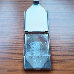 Vintage silver plated matchbook case for carrying and protecting matchbooks  size 6x9.5cm