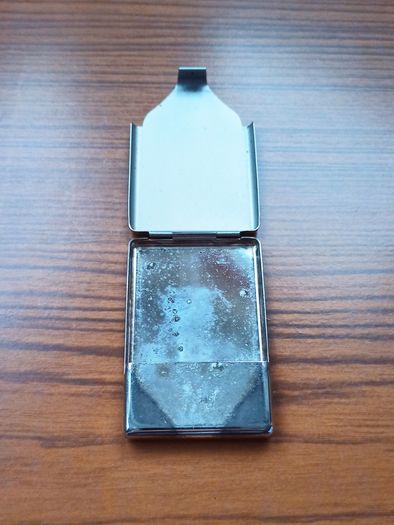Vintage silver plated matchbook case for carrying and protecting matchbooks  size 6x9.5cm