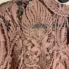 Folkster Lace Blouse / Crop Top | Dusky Rose / Mauve | Size S | BNWT