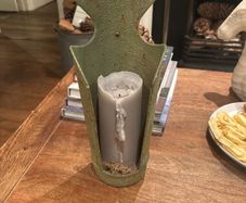 Metal verdigris wall sconce