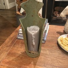 Metal verdigris wall sconce