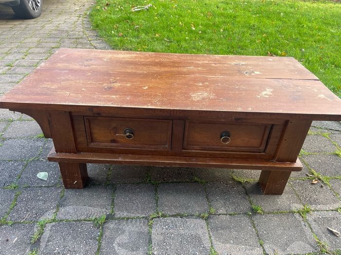 wooden coffee table