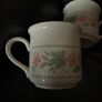 Peach and Sage Green 'Geranium' 2 Cups Image 2