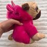 Keel Toys Pugsley Dog Pug Soft Toy with Pink Unicorn Costume approx. 23 cm. Used Please see photos Image 10