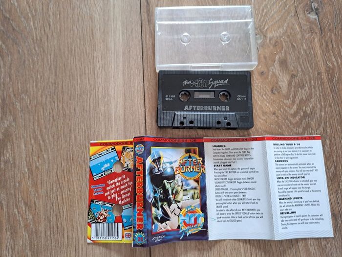 Vintage Commodore 64 game After Burner - Cassette Tape
