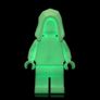 LEGO Hood Minifigure Unreleased Superheroes Prototype Glow In The Dark Colour Monochrome Minifigure Extremely Rare And Hard To Find Image 4