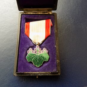 Japanese Order of The Rising Sun.Est 1875.Silver and enamel.In case of issue.