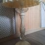 cream vintage look table lamp Image 3
