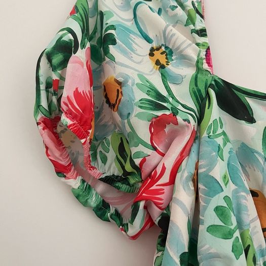 Savida Floral Tiered Maxi Dress With Puff Sleeves - EUR 38 / Small (S)