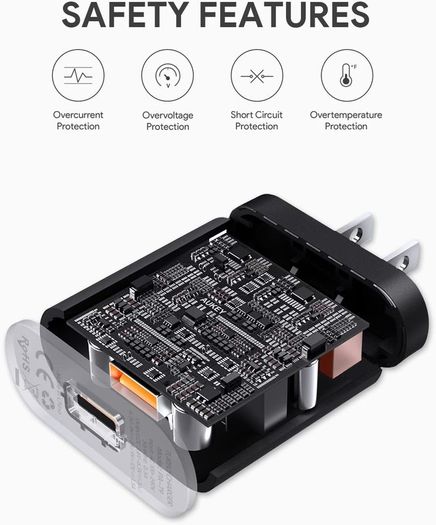 AUKEY Quick Charge 3.0 18W USB Wall Charger, Fast Charger Compatible with Samsung Galaxy Note8 / S9 /S8 / S8+, LG G6 / V30, HTC 10 and More | Qualcomm Certified - Brand New Sealed!
