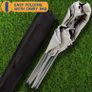 Padded Camping Chairs - Set of 2 Deluxe Folding Chairs with Cup Holder and Side Pockets, Holds up to 120kg - Lightweight 3.3kg per Chair - Black & Grey (FREE POSTAGE) Image 5