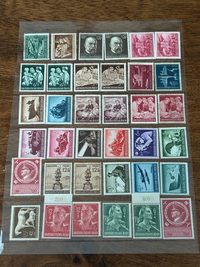 Germany 1872-1945 Reich Collection lot stock 1200+ stamps and 2 Mint sheets