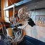 Black and silver decorative lamp Image 3