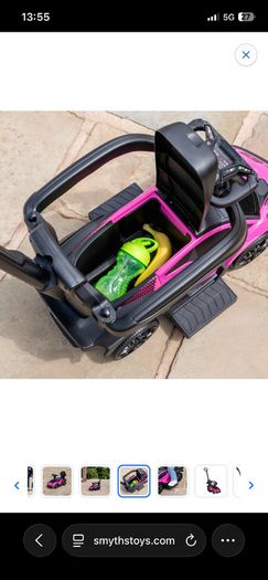 Kids Lamborghini Car 2-in-1 Push-Along Ride On (Pink)