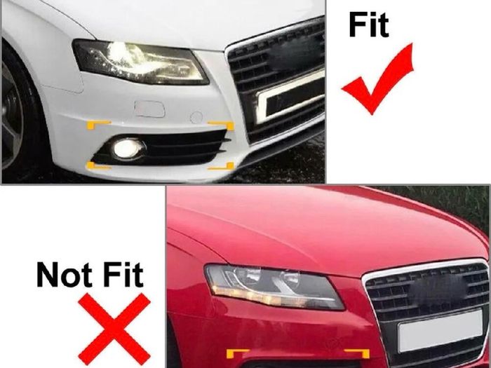 NEW Honeycomb Front Fog Light Grille Covers For AUDI A4 B8 S-Line S4 2008-2012