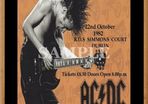 AC/DC concert poster + ticket RDS Dublin 1982 A3 size replica
