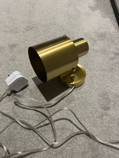 Brass wall lamp plug in