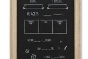 wooden edge milstone chalkboard