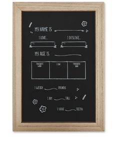 wooden edge milstone chalkboard