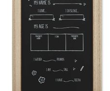 wooden edge milstone chalkboard