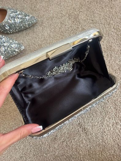 Diamond heels and bag