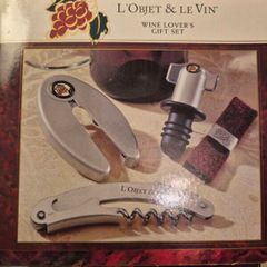 L'objet & Le Vin 4-piece Wine Lovers Gift Set.. New