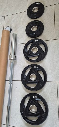brand new olympic tri grip weight set  B