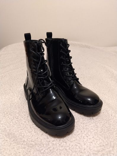 Black Patent Ankle Boots