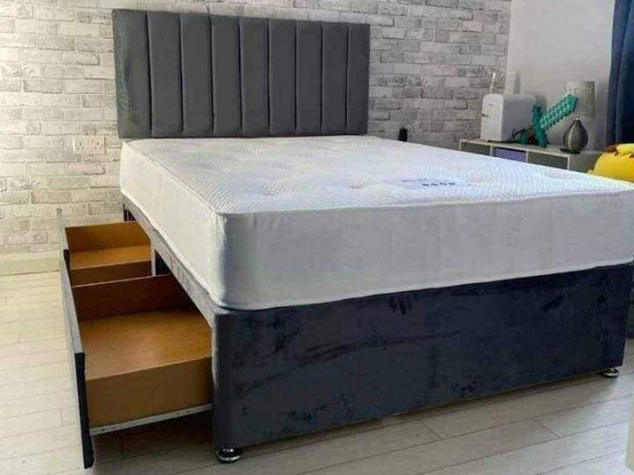 Brand New Stylish single Divan Beds.. Multiple Options Of Headboards. Tufted Memory Foam Mattresses Available. Drawers Storage Available