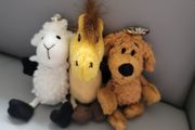 3 Small Soft Toys Keyrings Plush Teddy Bears