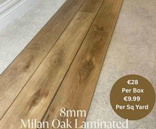 New 8mm Milan Oak Laminated Click Flooring