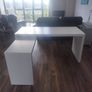 Large White L-Shaped Corner Desk / Home Office Workstation Image 2