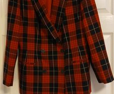ladies  Black & Red  check 100% Pure Wool Jacket