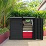 Cedargrain StoreAway 850L Plastic Garden Storage Shed - Outdoor Storage Shed, Wheelie bin box, Durable Construction, Ideal for Tools, BBQs & 2x 120L Garbage Bins, 130x74x110 cm, Dark Grey Image 5