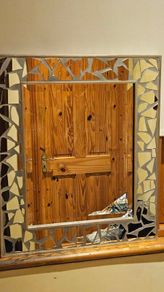 Decorative Moziac style Silver Mirror