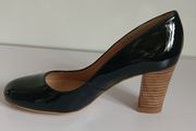 Xaira Black Patent Leather Block Heels Size UK1 EU34 New With Box Shoes CAN POST