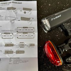 Bicycle light set , high power LED front & rear with batteries