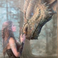 Anne Stokes canvas 10x8inch