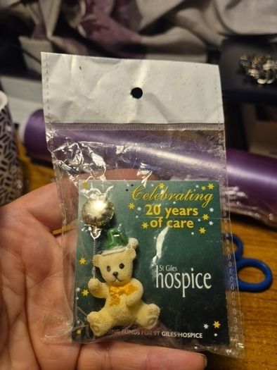 2003 St Giles Hospice Teddy Brooch