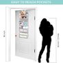Nursery Over Door Hanging Organiser with Hooks 33x99 cm (Pack of 1), Grey Image 6
