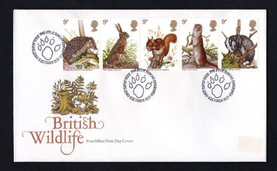 1977 Great Britain Wildlife Protection Commemorative Stamps First Day Cover (FDC).