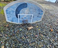 Basketball hoop and back board